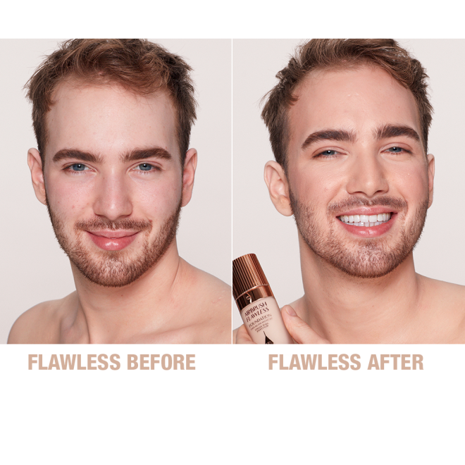 Airbrush Flawless Foundation 2 neutral before and after