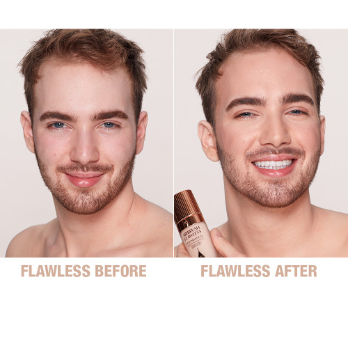 Airbrush Flawless Foundation 2 neutral before and after