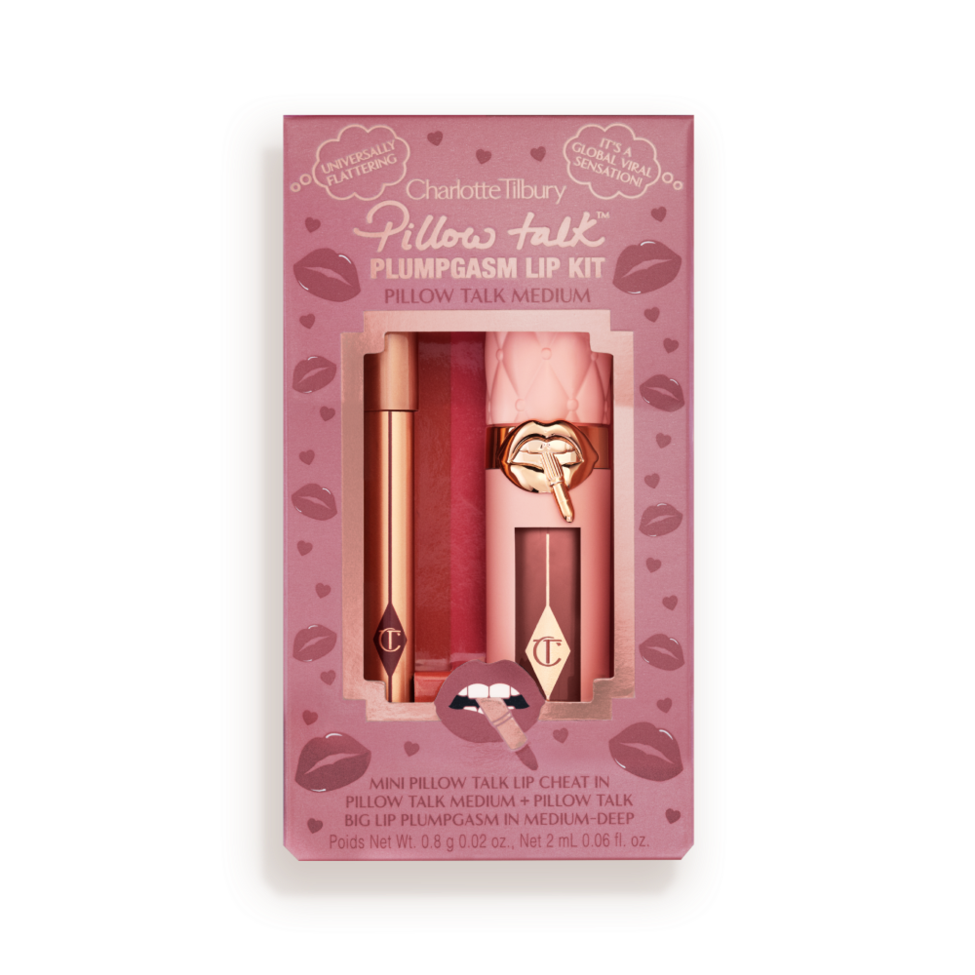 Pillow Talk Plumpgasm Lip Kit - Medium  Closed Packshot