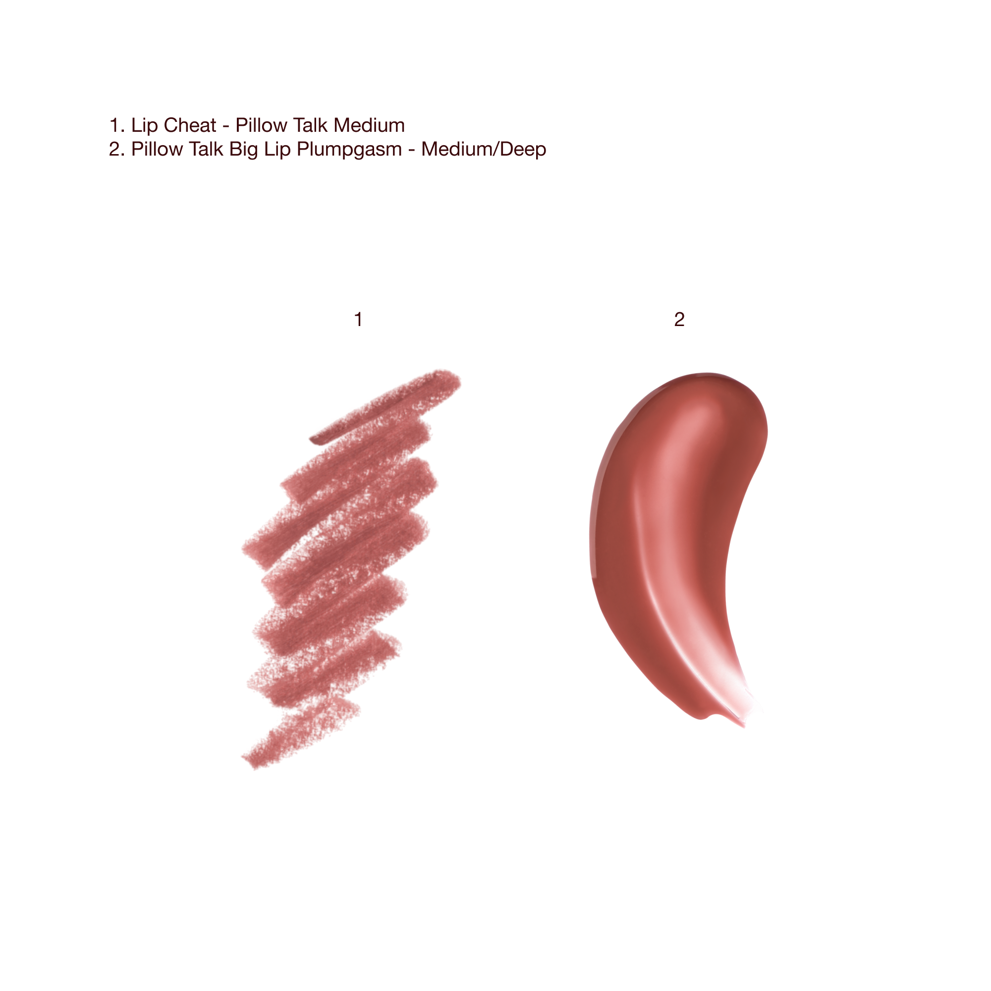 Pillow Talk Plumpgasm Lip Kit - Medium  Texture Swatch