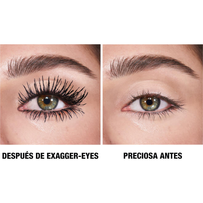 Exagger-eyes mascara before and after