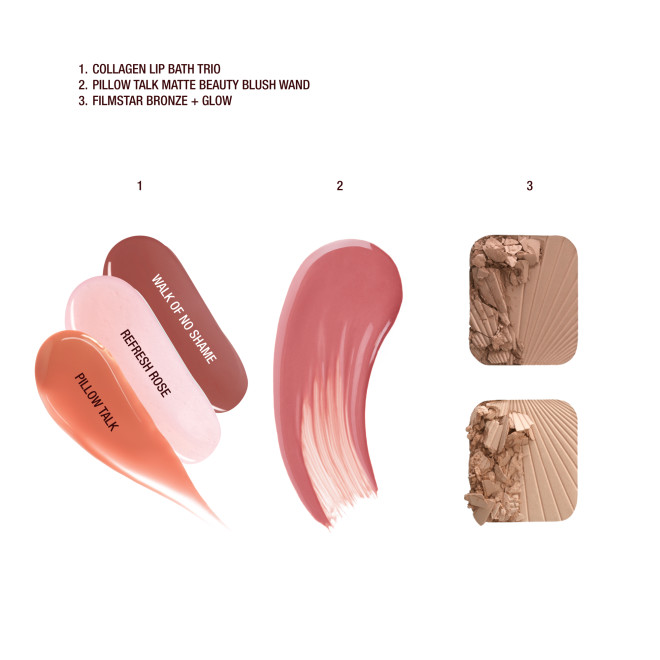 Bronze, Blush & Glossy Lips Kit swatches