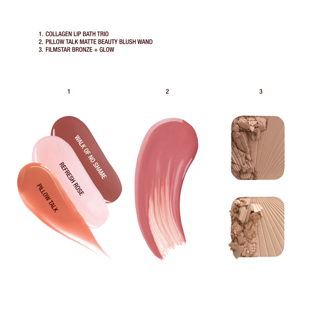 Bronze, Blush & Glossy Lips Kit swatches