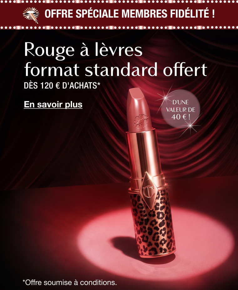 OFFRE SPÉCIALE MEMBRES FIDÉLITÉ ! Rouge à lèvres format standard offert