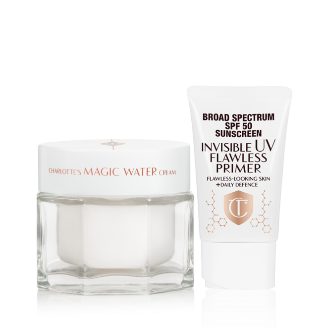 Magic Water Cream and primer packaging