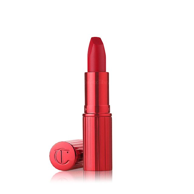 Charlotte's Hollywood Beauty Icon Lipstick in bright red shade Hollywood Vixen
