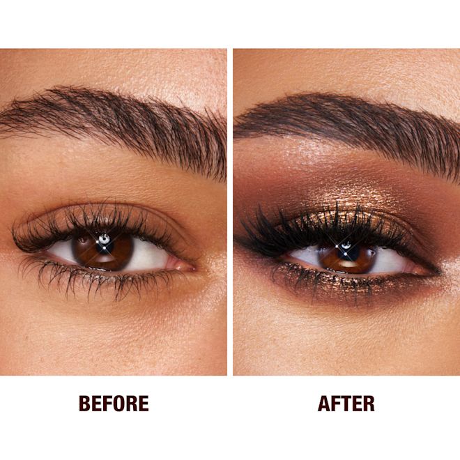 The Beautyverse Palette Before and After Application on Tan Model The Beautyverse Palette Before and After Application on Tan Model