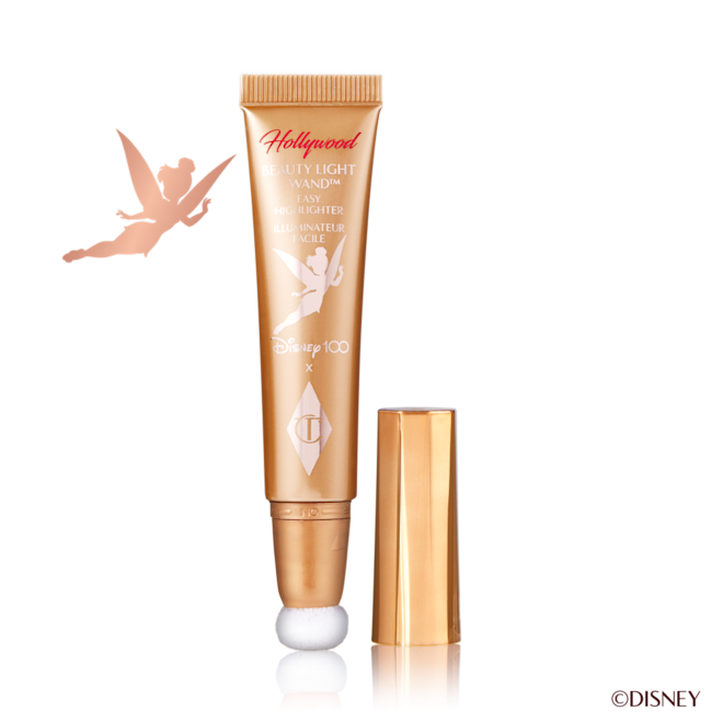 Disney100 x Charlotte Tilbury Beauty Light Wand in Gold tube with lid off Disney100 x Charlotte Tilbury Beauty Light Wand in Gold tube with lid off