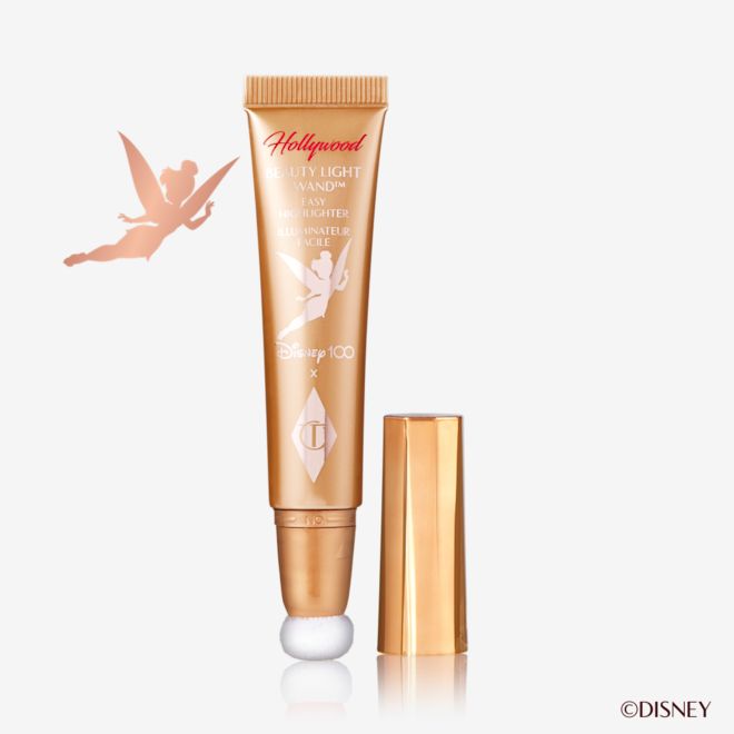 Disney100 x Charlotte Tilbury Beauty Light Wand in Gold tube with lid off Disney100 x Charlotte Tilbury Beauty Light Wand in Gold tube with lid off