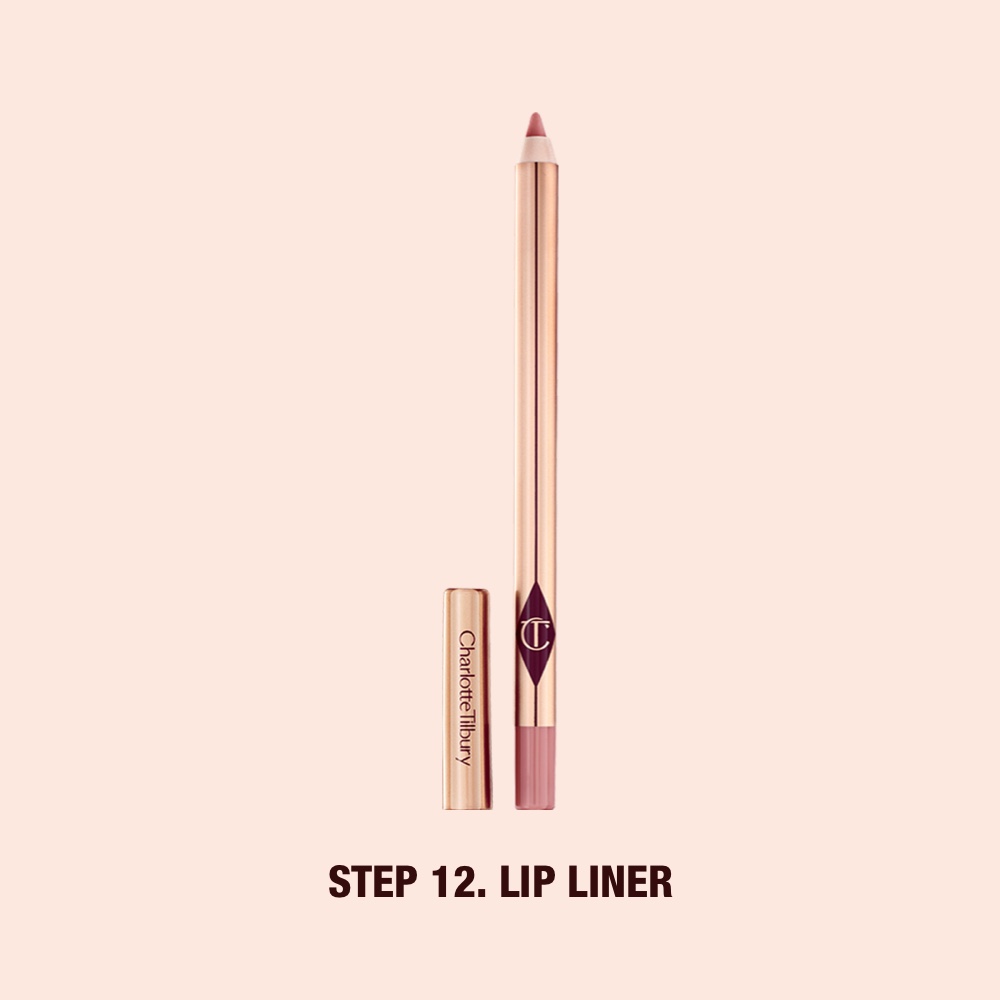 Step 12 in your order of makeup steps: lip liner