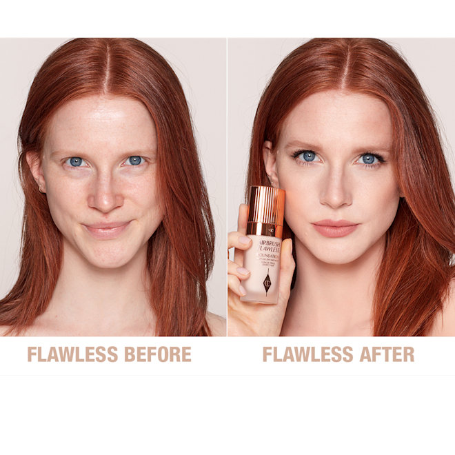 Airbrush Flawless Foundation 2 cool before and after Airbrush Flawless Foundation 2 cool before and after
