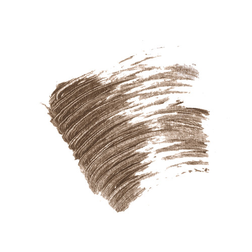 Swatch of an eyebrow tint in a soft brown shade.