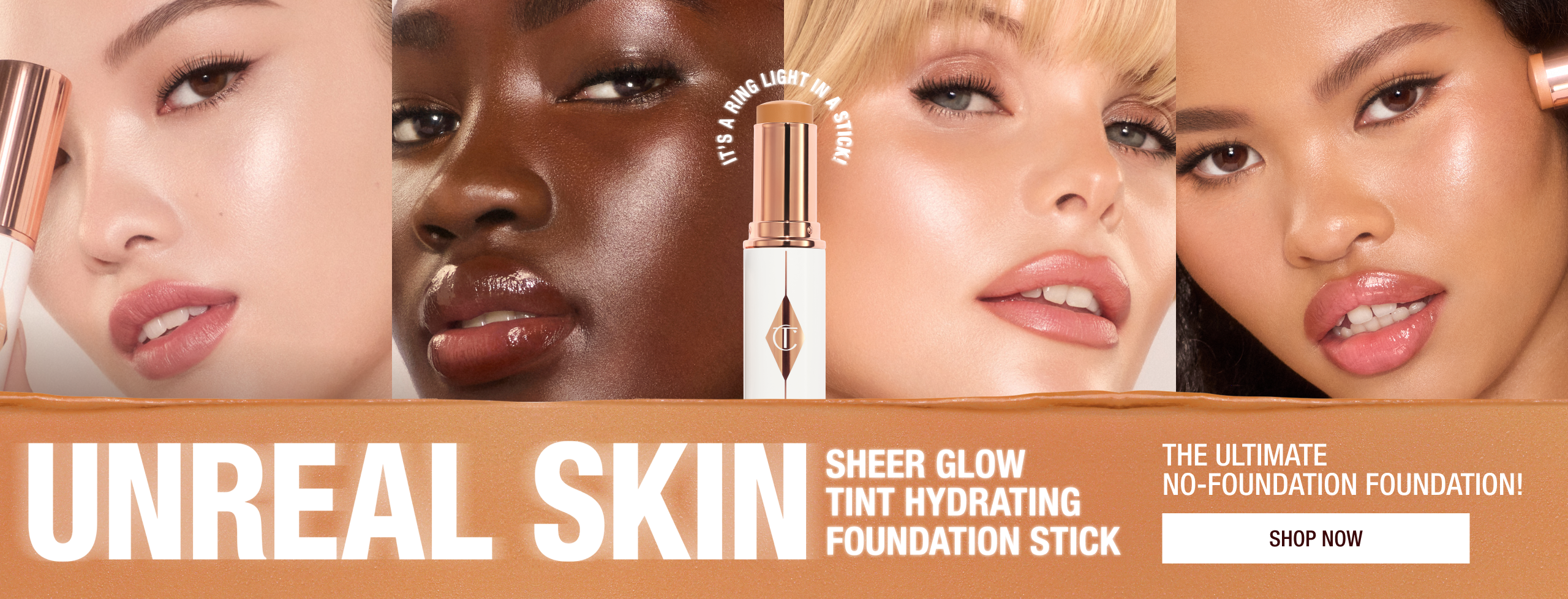 AWARD-WINNING UNREAL SKIN SHEER GLOW TINT HYDRATING FOUNDATION STICK The Ultimate No-Foundation Foundation! <SHOP NOW>