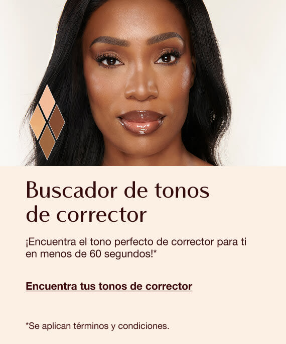 Concealer Shade Finder featuring a person with flawless makeup and concealer swatches, with text inviting users to find their perfect concealer shade in under 60 seconds.