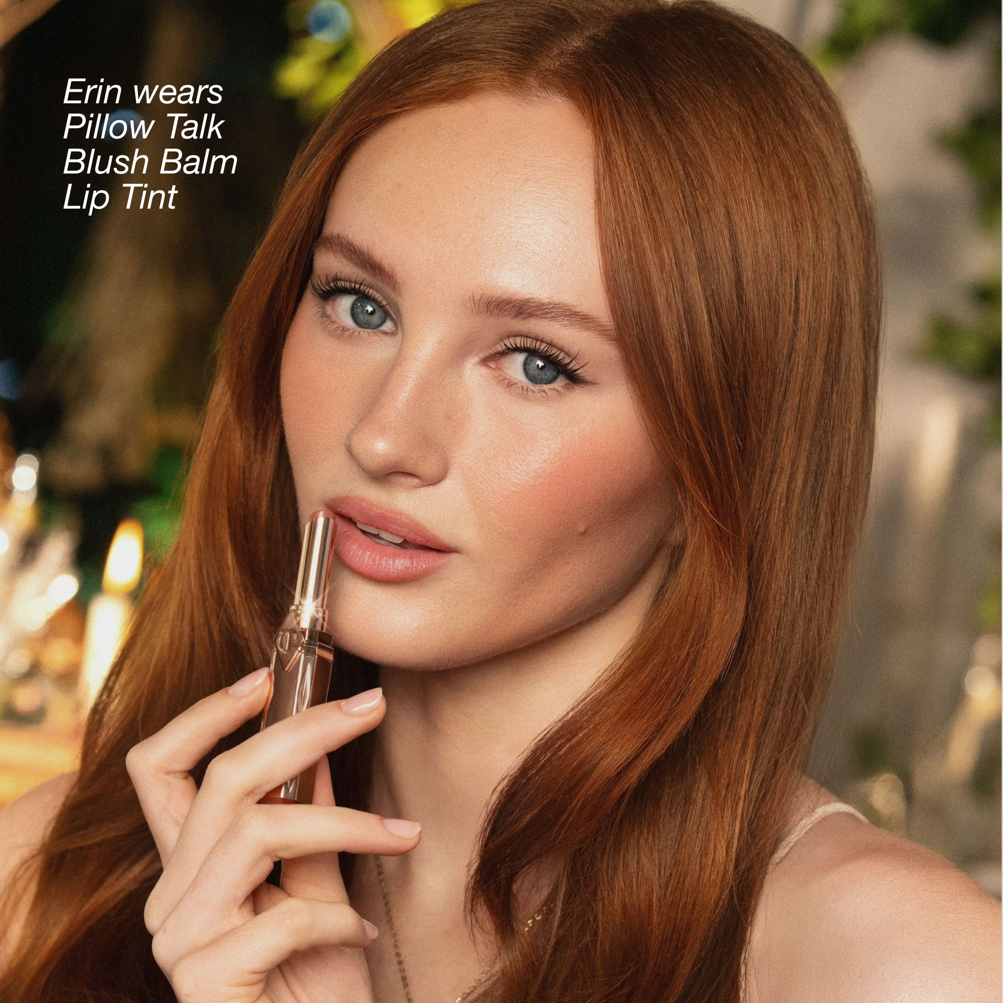 Pillow Talk Blush Balm Lip Tint - Model Erin - Pillow Talk