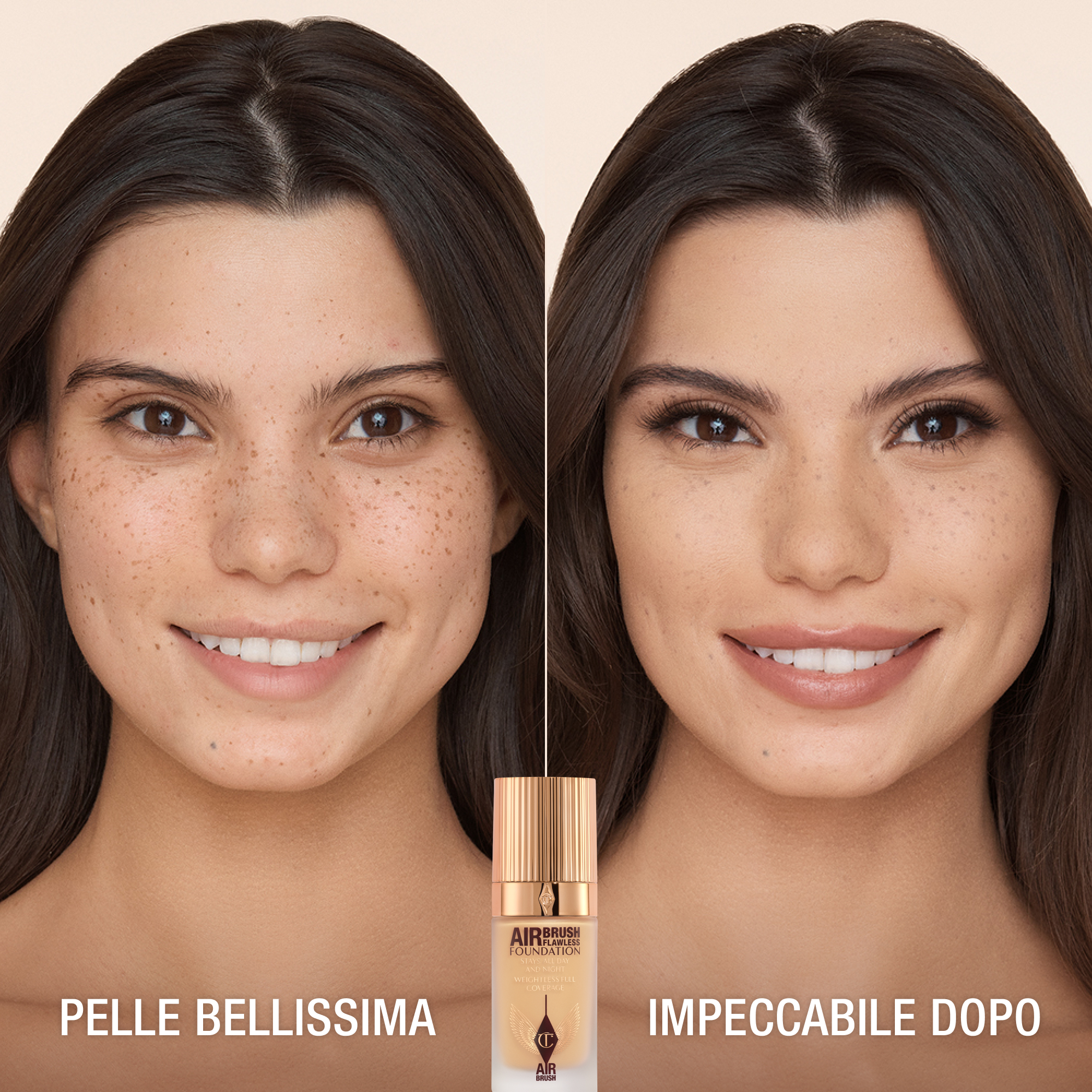 AIRBRUSH FLAWLESS FOUNDATION PRIMA E DOPO 6 NEUTRAL