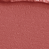 Swatch of a matte lipstick in a medium-dark coral shade.