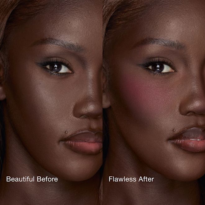 AIRbrush Blush Blur - Forbidden Cherry Before and After AIRbrush Blush Blur - Forbidden Cherry Before and After