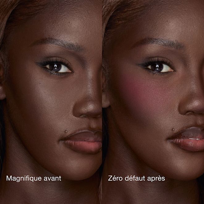 AIRbrush Blush Blur - Forbidden Cherry Before and After AIRbrush Blush Blur - Forbidden Cherry Before and After
