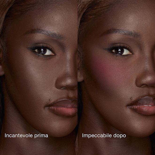 AIRbrush Blush Blur - Forbidden Cherry Before and After AIRbrush Blush Blur - Forbidden Cherry Before and After