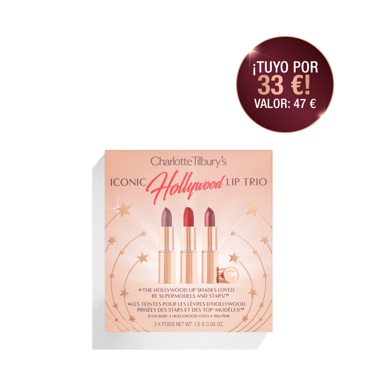 Charlotte Tilbury Hollywood Lip Trio 3色 Amazon.com : CHARLOTTE TILBURY Iconic Hollywood Lip Trio