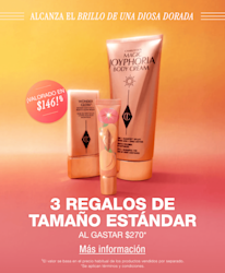 Alcanza el brillo de una diosa dorada 3 regalos de tamaño estándar
