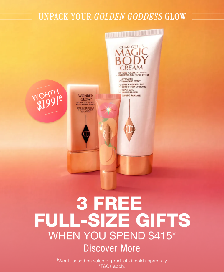 Unpack Your Golden Goddess Glow 3 Free Full-Size Gifts