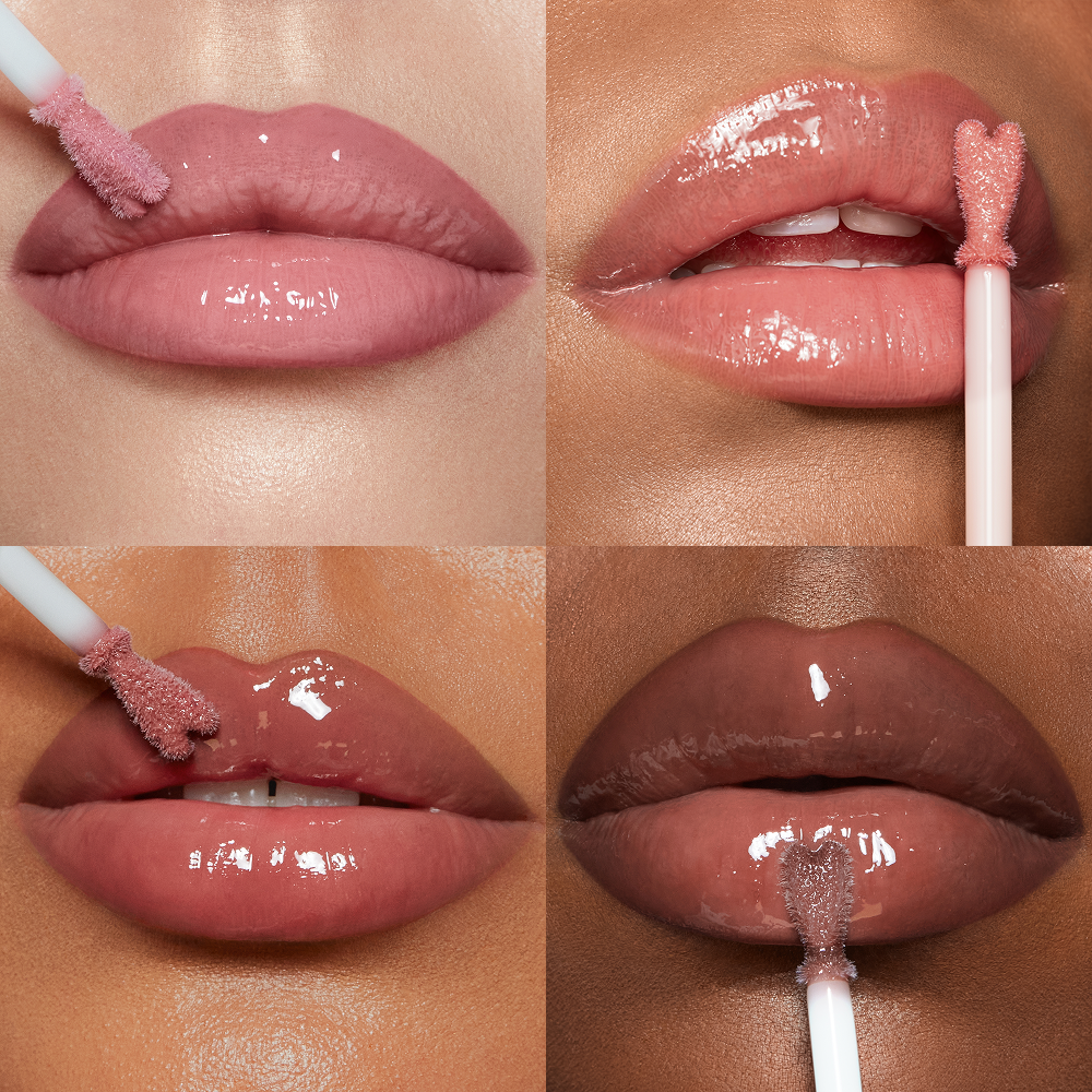 Pillow Talk Collagen Glow Lip Kit - Pillow Talk Collagen Lip Bath Fair, Medium, Tan, Deep Model 