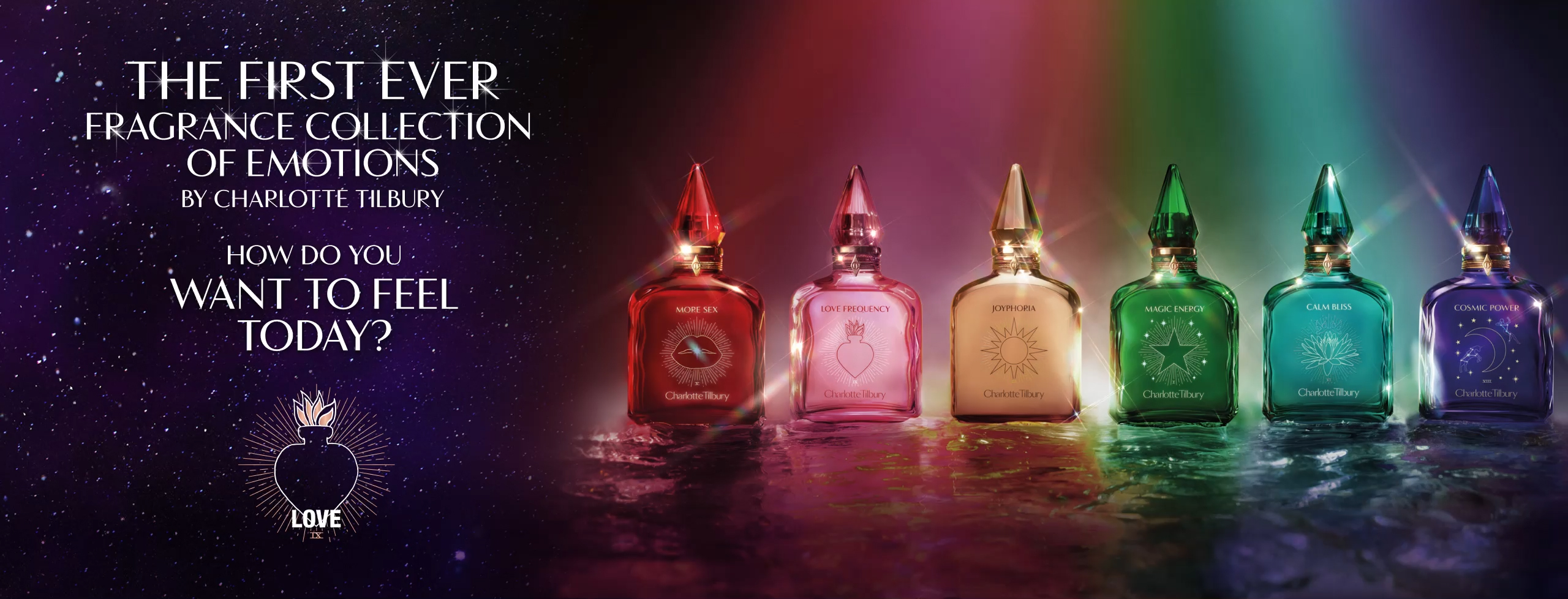 THE FIRST EVER FRAGRANCE COLLECTION OF EMOTIONS BY CHARLOTTE TILBURY