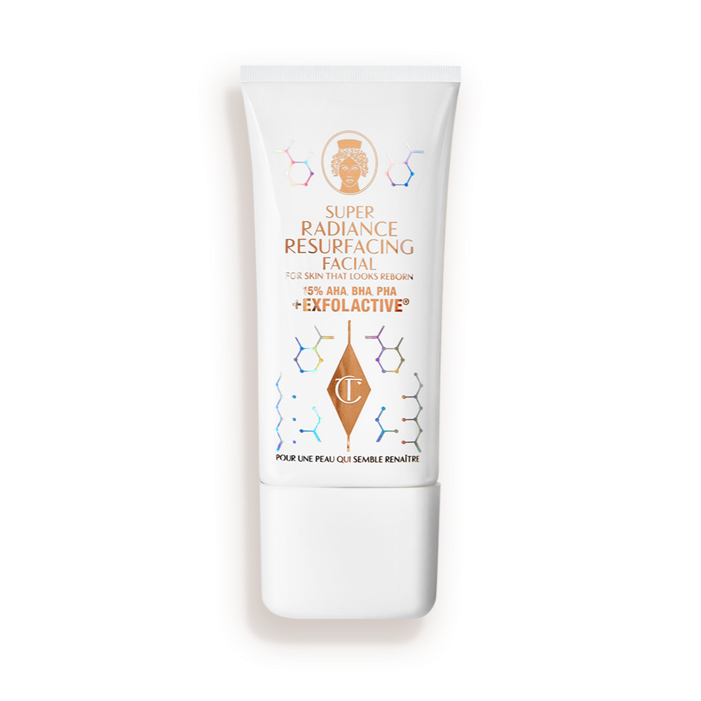 An exfoliating, wash-off, chemical mask in a white-coloured tube.