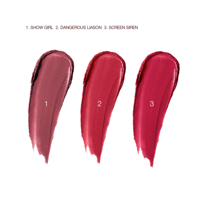 Hollywood Lips Trio Berry Red Lipsticks Swatches