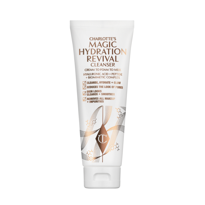 Charlotte's Magic Hydration Revival Cleanser packaging in 120ml