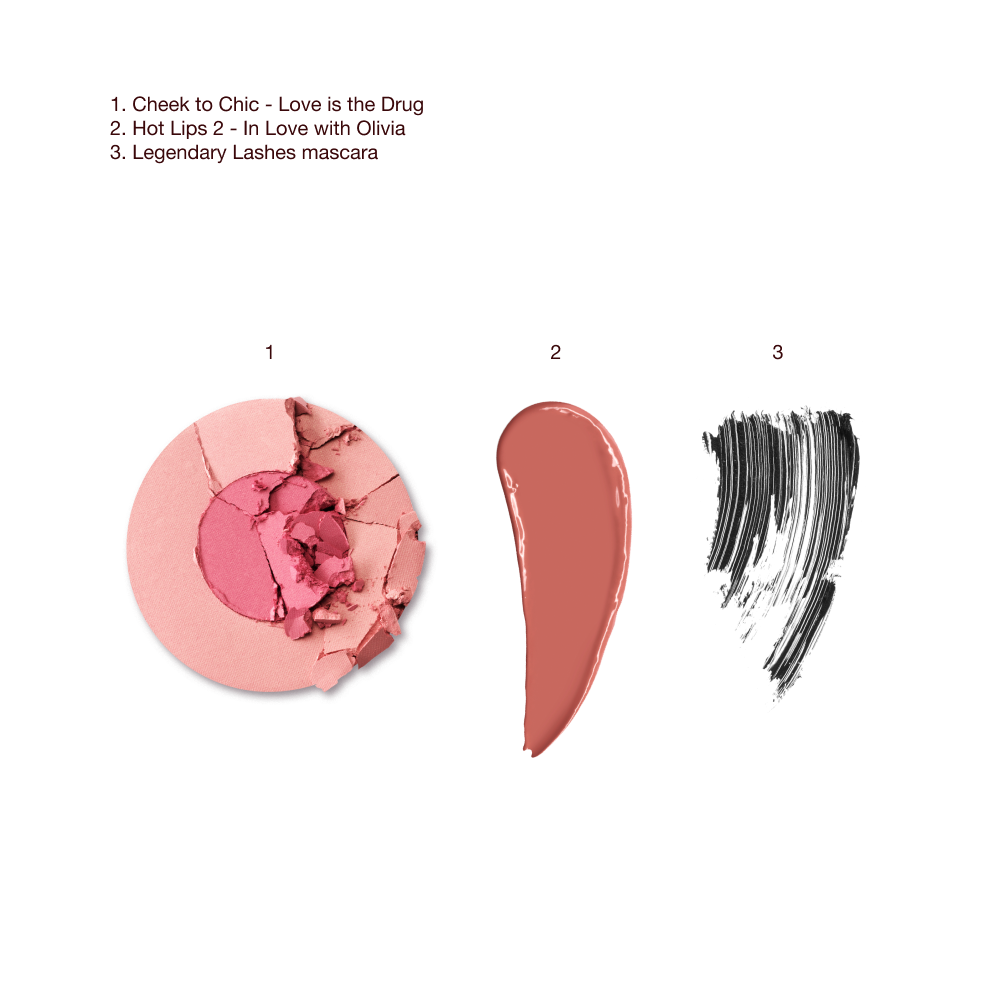CHARLOTTE’S ICONIC CHEEKS, LIPS & LASHES KIT TEXTURE SWATCH