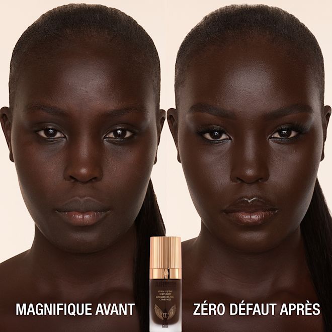 AIRBRUSH FLAWLESS FOUNDATION AVANT ET APRÈS teinte Neutral (Neutre) AIRBRUSH FLAWLESS FOUNDATION AVANT ET APRÈS teinte Neutral (Neutre)