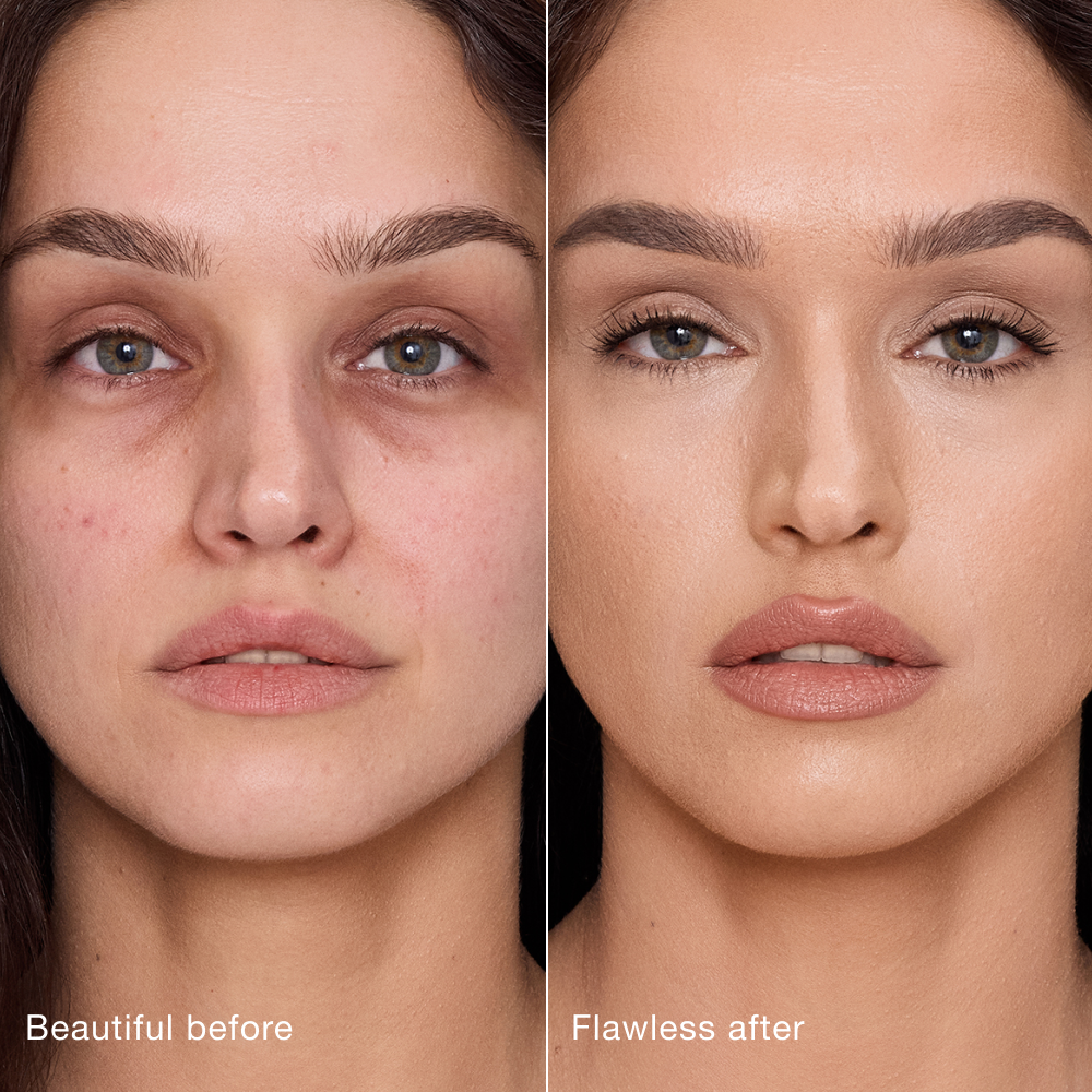 Airbrush Flawless Concealer - 7 medium before and after
