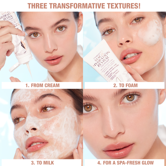 Charlotte's Magic Hydration Revival Cleanser textures