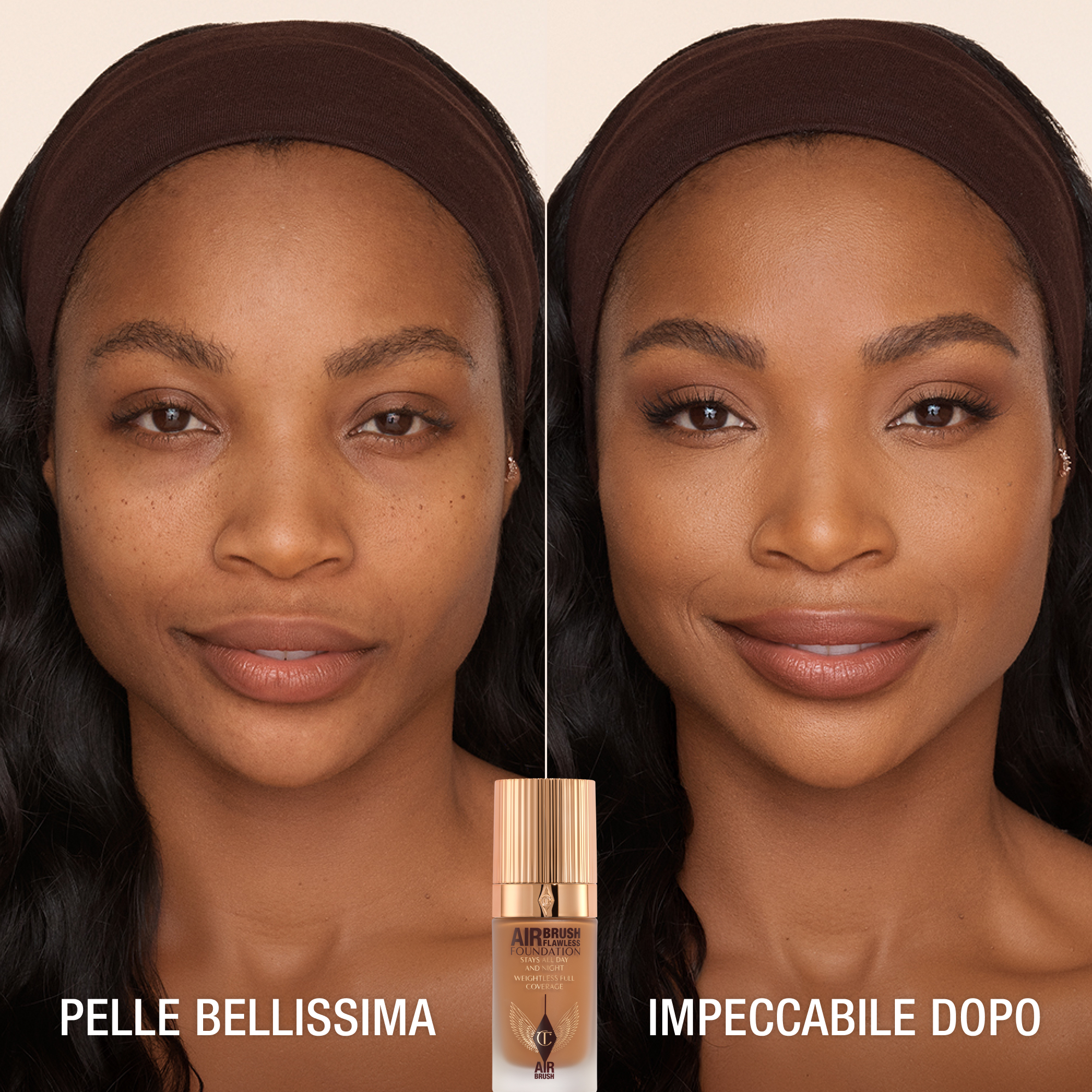 AIRBRUSH FLAWLESS FOUNDATION PRIMA E DOPO 12 Warm