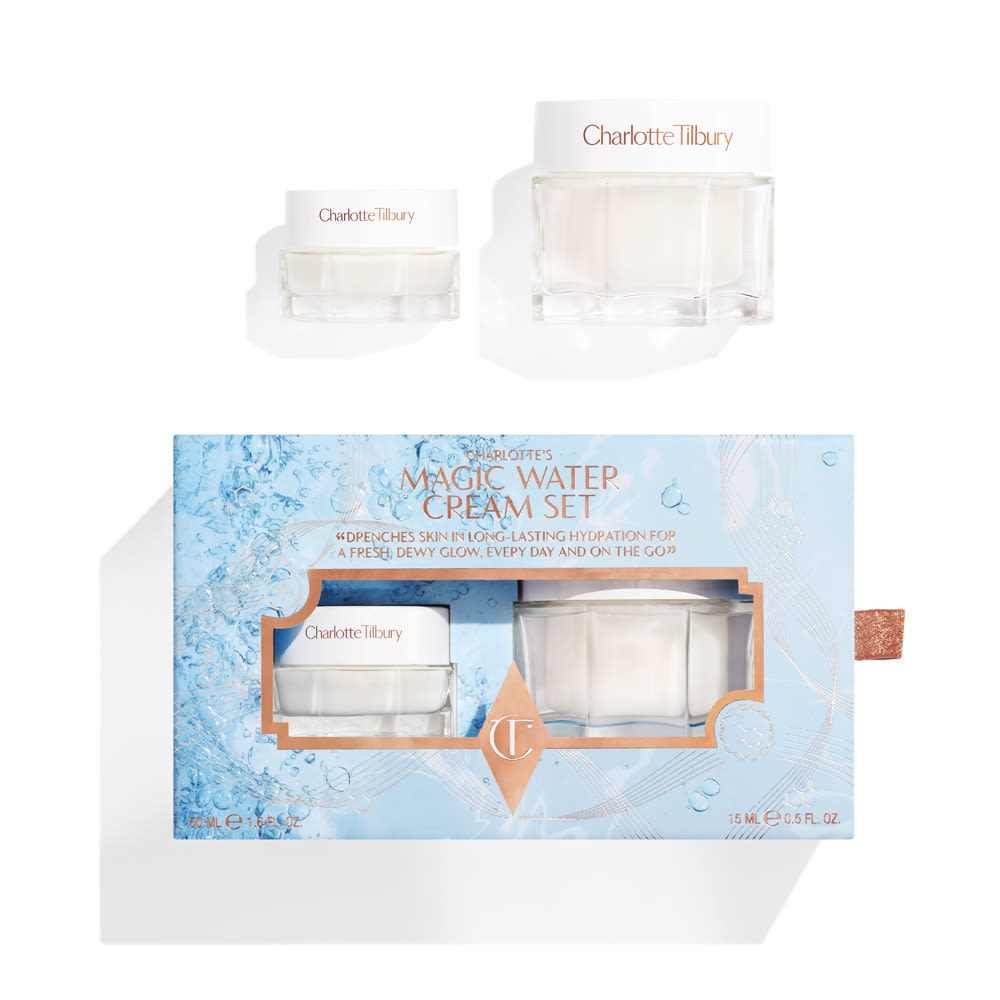 Full and travel-sized versions of Charlotte's Magic Water Cream