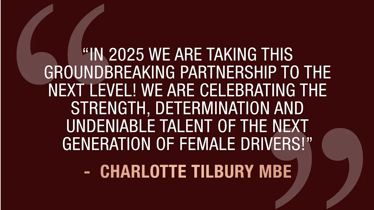 Image for Charlotte Tilbury and F1 Academy and Susie Wolff and Club 100 Karting Championship collaboration