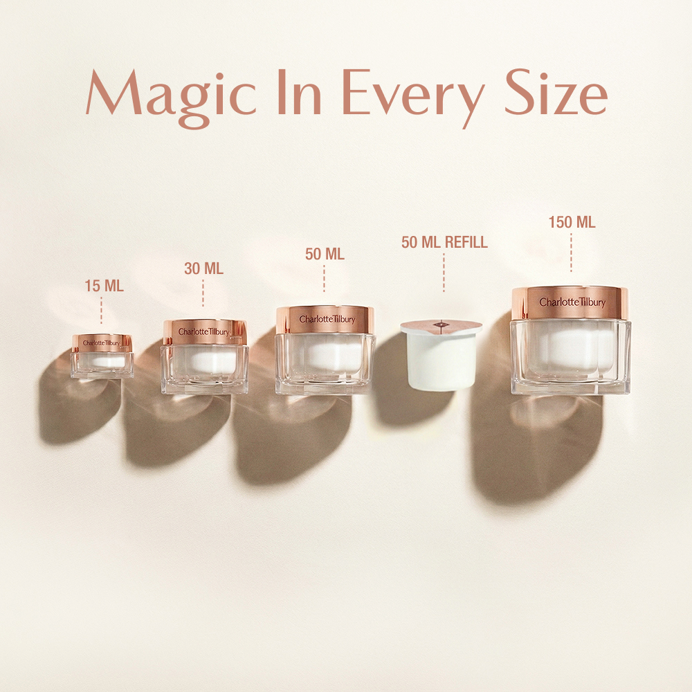 Magic Cream - sizes infographic