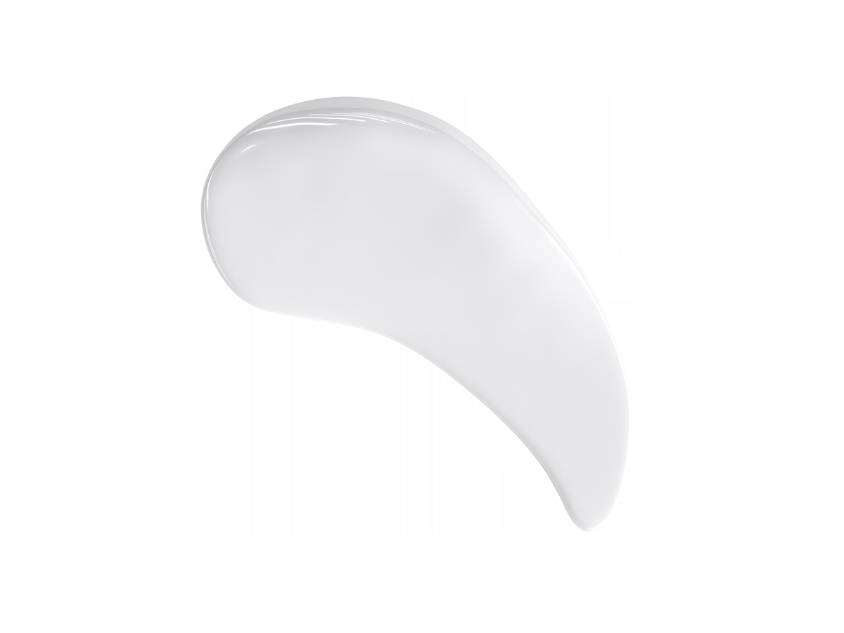 a pearly-white swatch of an overnight mask. 