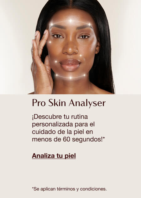 Pro Skin Analyser featuring text inviting users to unlock a personalised skincare routine in under 60 seconds.