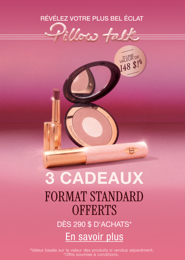 Révélez votre plus bel éclat Pillow Talk 3 cadeaux format standard offerts