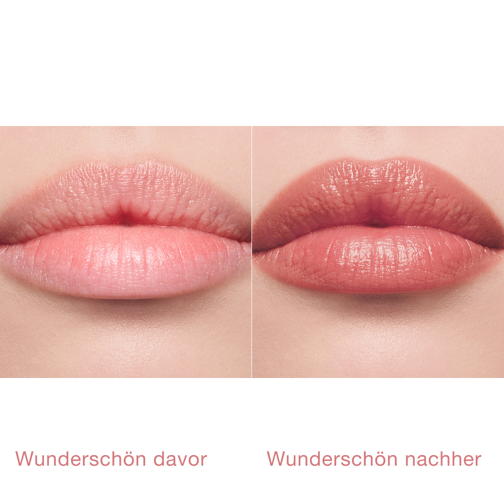 Pillow Talk Blush Balm Lip Tint - Pillow Talk Vorher und nachher Model