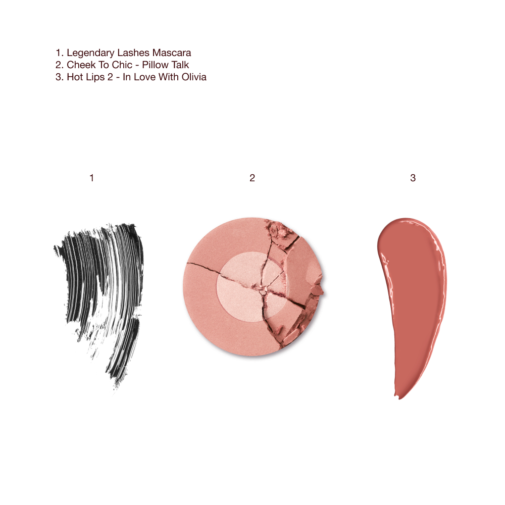  LEGENDARY LASHES, LIPS + CHEEKS KIT - Texture swatch