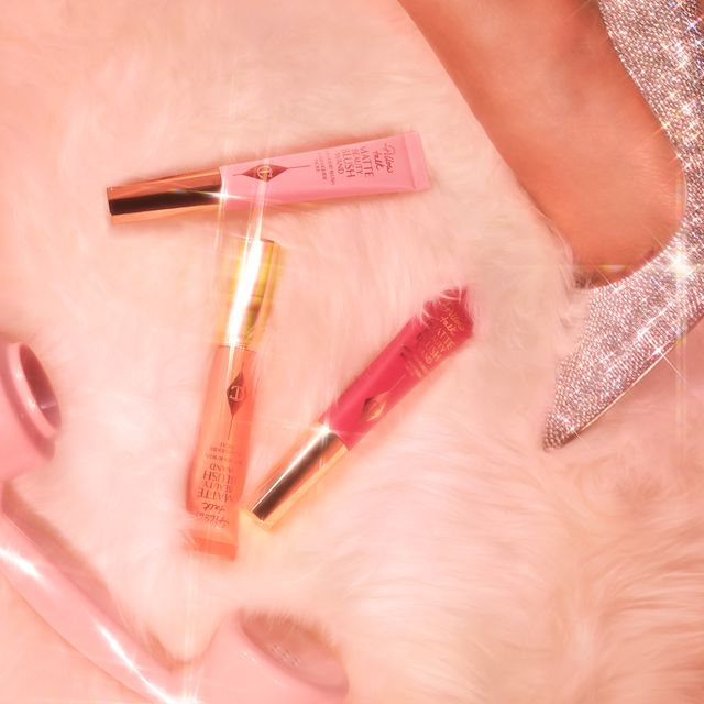 Three shades of Matte Beauty Blush Wand in a Pillow Talk backstage boudoir setting