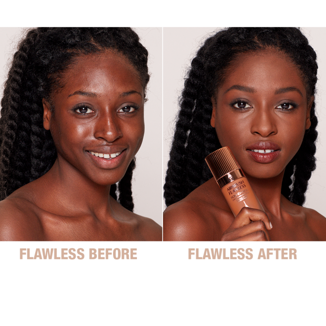 Airbrush Flawless Foundation 14 Cool Before and After