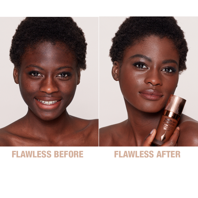 Airbrush Flawless Foundation 16 Neutral Before and After