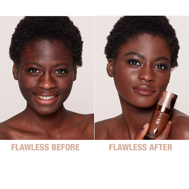 Airbrush Flawless Foundation 16 Neutral Before and After Airbrush Flawless Foundation 16 Neutral Before and After
