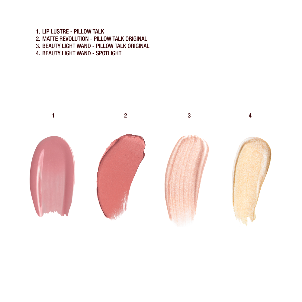Pillow Talk Iconic Lip and Cheek Secrets swatches